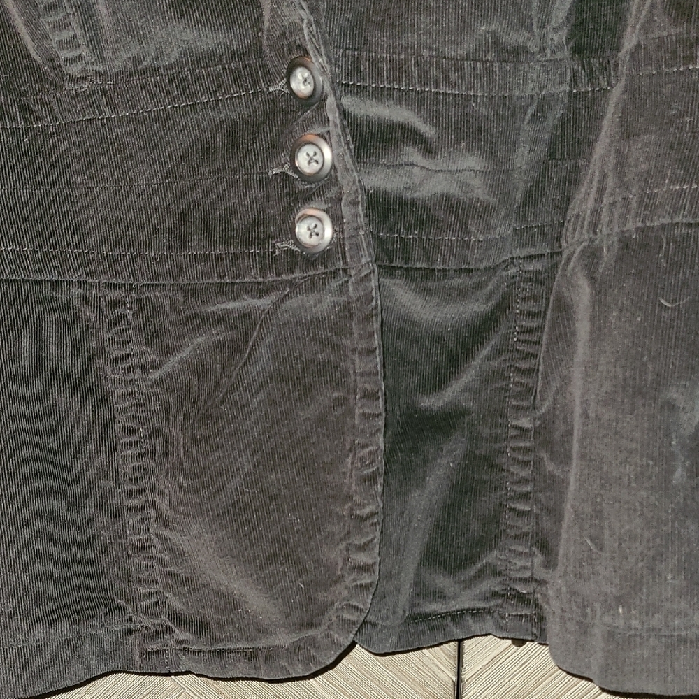a.n.a Corduroy Black Blazer with Button Accents - Picture 3 of 10